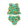 thumbnail image 1 of Shadoumai Girls Swimsuit Rash Guard Bikinis for Adjustable Strap Tankini 2pcs Girls Bathing Suits Size 14-16 Cute Pattern Print Swimwear Set Girl, 1 of 5