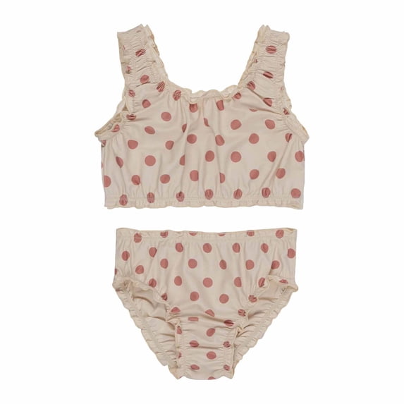 Shadoumai Girls Swimsuit Size 8 Cute Ruffle Modest Bikini Adjustable Straps Tankini Set 2-Piece Ribbed Girls Bathing Suits Size 14-16