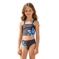 thumbnail image 1 of Shadoumai Girls Swimsuit Size 8 Rash Guard Bikini Set Spaghetti Strap Tankini for Girls 2-Piece Bathing Suit Cute Pattern Print Beach Swimwear, 1 of 8