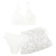 thumbnail image 1 of Shadoumai Girls Swimsuit Solid Color Cutout Bikini Sets Adjustable Straps Two Piece Bathing Suit Swimwear with Chest Pad 7-16Y, 1 of 9