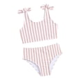 thumbnail image 1 of Shadoumai Girls Swimsuits Size 10-12 Cutout Bikini Tie-Straps Tankini for Girls Two Piece Ruffle Bathing Suit Tropical Printed Swimwear Shorts and Skirt, 1 of 6