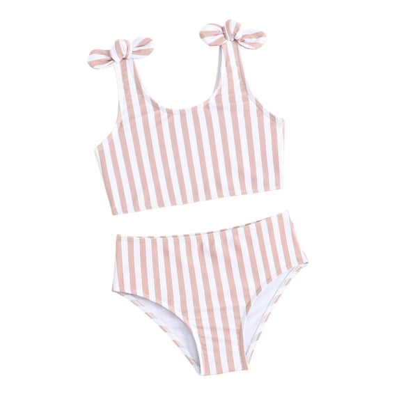 Shadoumai Girls Swimsuits Size 10-12 Cutout Bikini Tie-Straps Tankini for Girls Two Piece Ruffle Bathing Suit Tropical Printed Swimwear Shorts and Skirt