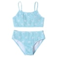 thumbnail image 1 of Shadoumai Girls Swimsuits Size 10-12 Ruffle Bikini Top Drawstring Tankini Sets 2pcs Cut Out Ruffle Bathing Suit, 1 of 6