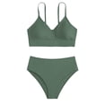 thumbnail image 1 of Shadoumai Girls Swimsuits Size 14-16 Cutout Bikini Adjustable Straps Tankini for Girls 3pcs Ruffle Bathing Suit, 1 of 4