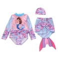 thumbnail image 1 of Shadoumai Girls Swimsuits Two Piece Tankini Sets Ruffle Bathing Suit with Chest Pad Size 6-15 Years, 1 of 3