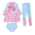 thumbnail image 1 of Shadoumai Girls Tankini Swimsuit 2-Piece Beach Sport Bathing Suit Set Hawaiian Swimwear for 5-12Years, 1 of 3