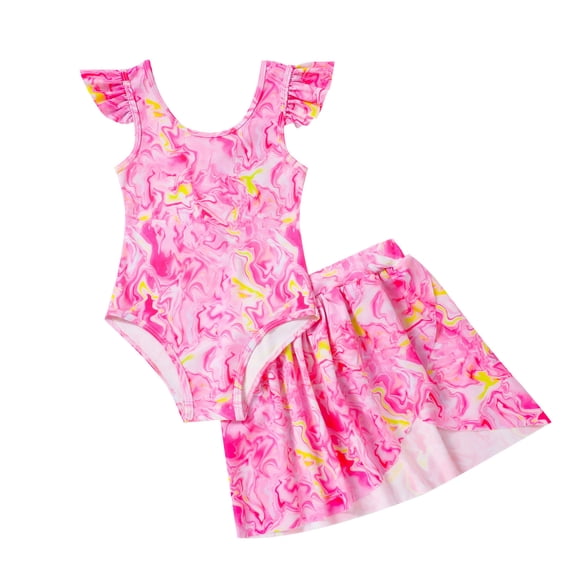 Shadoumai Girls Tankini Swimsuits 10-12 Cut Out Bikinis for Drawstring Bottoms Girls Tankini Swimsuit 2pcs Beach Skirt Cute Ruched Bathing Suit Contrast Swimwear Shorts and Skirt