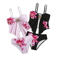 thumbnail image 1 of Shadoumai Girls Tankini Swimsuits 10/12 Cutout Girls' Swimwear Bikini Drawstring Bottoms Girls Swimwear Tankini 3 Piece Cutout Girls Bathing Suit&nbsp;size 6, 1 of 6