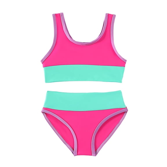 Shadoumai Girls Tankini Swimsuits Rash Guard Bikini Sets for Teen Girls Adjustable Straps Tankini Sets Two Pieces Beach Skirt Cute Ruched Bathing Suit Tropical Printed Swimwear with Cover Up Pants