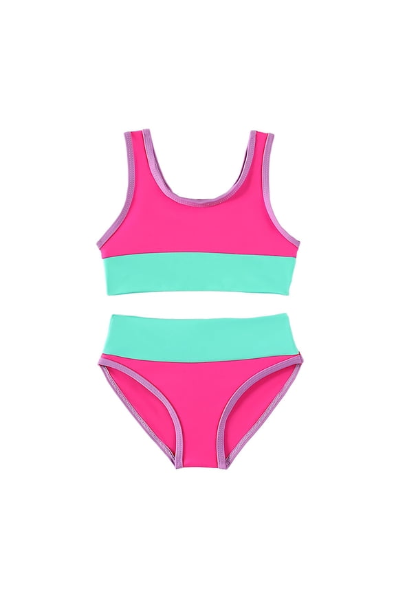 Girls Tankini Swimsuits Rash Guard Bikini Sets for Teen Girls Adjustable Straps Tankini Sets Two Pieces Beach Skirt Cute Ruched Bathing Suit Tropical Printed Swimwear with Cover Up Pants