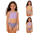 thumbnail image 1 of Shadoumai Girls Tankini Swimsuits with Shorts 10-12 Cute Ruffle Bikini Sets for Girls Tie-Straps Tankini with Shorts Two Piece Ruffle Bathing Suit Tropical Printed Swimwear Set Girl, 1 of 5