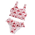 thumbnail image 1 of Shadoumai Girls Tankini Swimsuits Size 12 Ruched Side Bikini Set Adjustable Straps Tankini Set Two piece Ribbed Girls Bathing Suit, 1 of 9