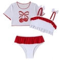 thumbnail image 1 of Shadoumai Girls Tankini Swimsuits Size 12 Ruched Side Bikini Set Tie-Straps Tankini with Shorts 2 Pieces Ribbed Bathing Suit for Girls, 1 of 9