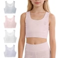 thumbnail image 1 of Shadoumai Girls Training Bra Cotton Double Layer Bralette Scoop Neck Sports Bras for Tween Teens,Training Bras for Girls 6-7, 1 of 9