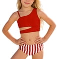 thumbnail image 1 of Shadoumai Girls Two Piece Swimsuits For Teens Tankini Bikini Cute Ruffle Beach Bathing With High Waist Bottom, 1 of 4