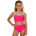 thumbnail image 1 of Shadoumai Girls Two Piece Swimwear Cute Ruffle Tankini With Swim Shorts For Toddler And Youth, 1 of 8
