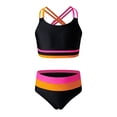 thumbnail image 1 of Shadoumai Girls Two Piece Swimwear Long Sleeve Rash Guard And Swim Shorts UPF 50 Sun For Beach Pool, 1 of 4