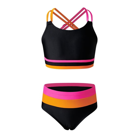 Shadoumai Girls Two Piece Swimwear Long Sleeve Rash Guard And Swim Shorts UPF 50 Sun For Beach Pool
