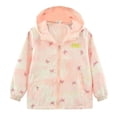 thumbnail image 1 of Shadoumai Girls Windbreaker Jacket With Gradient Print Autumn Lightweight Outerwear for Children Casual Hooded Coat Girls Size 7 Clothes, 1 of 9