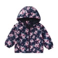 thumbnail image 1 of Shadoumai Girls Windproof Hooded Jacket With Cartoon Prints Toddler Outerwear Cozy Lined Coat For Kids Back To School Fashion, 1 of 4