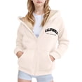 thumbnail image 1 of Shadoumai Girls Winter Hooded Jacket Zip Up Print Pullover for Outdoor Play Casual Wear Warm Coats Raincoat Girls Size 10, 1 of 4