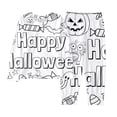 thumbnail image 1 of Shadoumai Halloween Pajama Set for Cream Color Pajamas Cute Graphic Print Hand Paint Pjs Funny Long Sleeve Family Easter Outfits Matching Sets 2 Piece Satin Pajama Outfits, 1 of 3