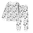 thumbnail image 1 of Shadoumai Halloween Pajamas for Big Coloring Pajamas Set Ghost Print Hand Paint Pjs Loose Shirt and Pant Casual Sleepwear with Pockets 2 Piece Sets Pajamas for, 1 of 5