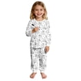 thumbnail image 1 of Shadoumai Halloween Pajamas Ghost Print Hand Paint Pjs Comfortable Shirt and Pant Sleepwear 2 Piece Outfits, 1 of 8
