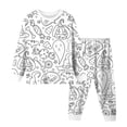 thumbnail image 1 of Shadoumai Halloween Pajamas for 8-10 Solid Color Cotton Pajamas Cute Graphic Print Diy Hand Painted Pjs Casual Long Sleeve Family Easter Outfits Matching Sets Sleepwear for, 1 of 4