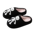 thumbnail image 1 of Shadoumai Halloween Plush Slippers For Women Men Soft Slippers Floral Fluffy Fuzzy Slip-On Anti-Skid Outdoor Home Slipper For Kids, 1 of 8