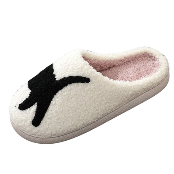 Shadoumai Halloween Slippers For Women Men, Halloween Pumpkin Slippers, Soft Plush Spooky Slipper, Cute Cartoon Cozy House Slipper, Fuzzy Winter Holiday Shoes, Halloweens Christmas Gifts