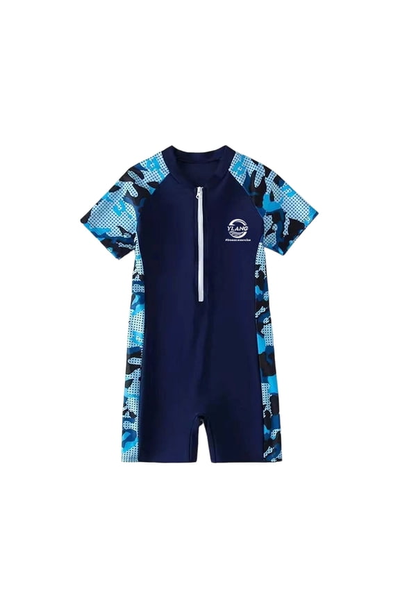High Performance Kids Swimwear Training Suit with Zipper Front for Young Swimmers,Kids Tail Swimsuit