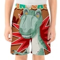 thumbnail image 1 of Shadoumai Kids Shorts Boys 6-7 Cartoon Print Elastic Waist Cotton Boys Short Pants Activewear Holiday Beach Pants Kids Baby Summer Clothes, 1 of 4