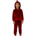 thumbnail image 1 of Shadoumai Kids Velvet Tracksuit Warm Lined Two Piece Hoodie And Jogger Set For Fall Winter Seasons, 1 of 4