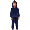 thumbnail image 1 of Shadoumai Kids Velvet Tracksuit Warm Lined Two Piece Hoodie And Jogger Set For Fall Winter Seasons, 1 of 4