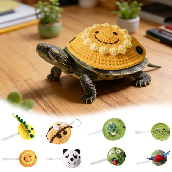 Shadoumai Knitted Turtle Sweater for Pet Tortoise Cute Warm Shell Costume for Small Turtle for Christmas Halloween Party Cosplay Costume Photo Shoot (L-Yellow)