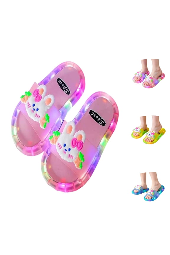 Light Up Slippers For Kids, Sensor Glow Sandals Cute Cartoon Eyes, Motion Sensor LED Slides, for Teens