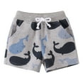 thumbnail image 1 of Shadoumai Little Boy Short Sets Animal Print Elastic Waistband Cotton Boys Short Pants Soft Basic Short Trousers Toddler Boy Summer Clothes, 1 of 5