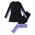 thumbnail image 1 of Shadoumai Long Sleeve Rash Guard And Swim Pants Two Piece Full Coverage Swimwear For Youth Teen Girls, 1 of 5