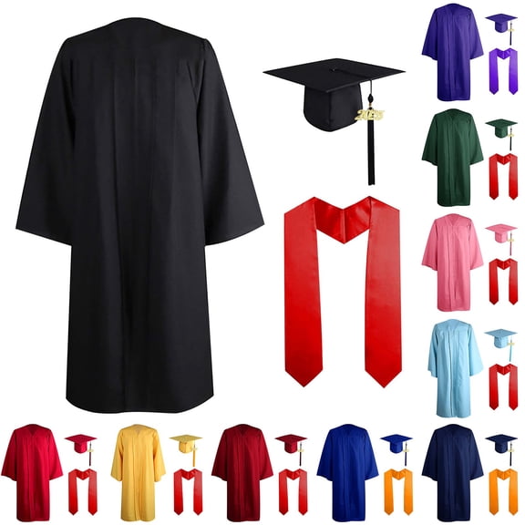 Shadoumai Matte Graduation Gown for High School , Unisex Choir Robe for Adults 12 Colors