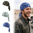 thumbnail image 1 of Shadoumai Men's Bandana Du-Rag, Paisley Print, Tie Design, Sweat-Absorbing, Breathable, Sun Protection, Cycling and Motorcycling, 1 of 10