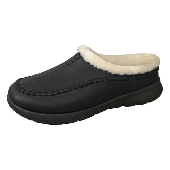 Shadoumai Men's Memory Foam Slippers Indoor Outdoor Comfortable Shoes Non Slip Soft Sole Casual Footwear For Fall Winter