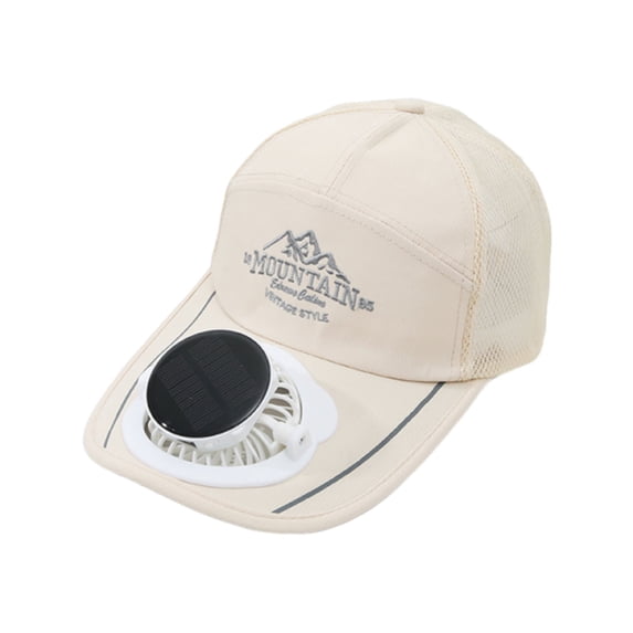 Shadoumai Mens Mesh Baseball Hat with Solar Powered Fan Womens Cooling Summer Outdoor Beach Sun Hat Trucker Dad Cap Tennis Golf Visor