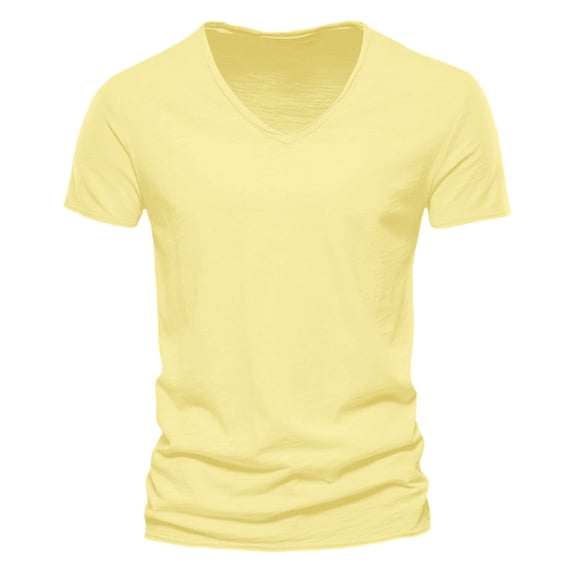 Shadoumai Mens T Shirts, Men's Polo Shirts, Short Sleeve O Neck Solid Casual Tops
