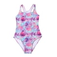 thumbnail image 1 of Shadoumai One Piece Swimsuit for Girls 12-14 Gingham Ruffle Tankini for Girls Quick Dry & Stretchy Contrast Color Bathing Suit Tween Adjustable Straps Padded Swimwear with Cover Up Pants, 1 of 8