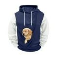 thumbnail image 1 of Shadoumai Pet Care Hoodie Fleece Petcare Hoodie Pet Carrier Hoodies Kangaroo Pouch Hoodies with Dog Cat Pouch For Men, 1 of 5