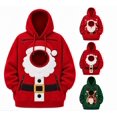 thumbnail image 1 of Shadoumai Pet Pouch Hoodie, Pet Sling Hoodie with Large Kangaroo Pouch, Soft Carrier Christmas Sweatshirt for Small Dogs and Cats, Hands Free Pet Travel Wear, 1 of 8