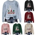 thumbnail image 1 of Shadoumai Plus Size Christmas Tops for Women Long-Lasting Soft Knit Lounge Wear Festive Pullover Holiday Sweater for Office Party, 1 of 5