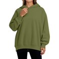thumbnail image 1 of Shadoumai Plus Size Long Sleeve Hooded Pullover Soft Loungewear Casual Comfort Fit Everyday Wear Sweatshirt for Women, 1 of 5