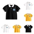 thumbnail image 1 of Shadoumai Polo Shirts for Boys 14-16 Uniform Shirts for Boys Button Down Gradient Shirt Short Sleeve Pocket Shirts Summer Casual Beach Holiday Shirts T-Shirt Boys & Girls Shirts, 1 of 4